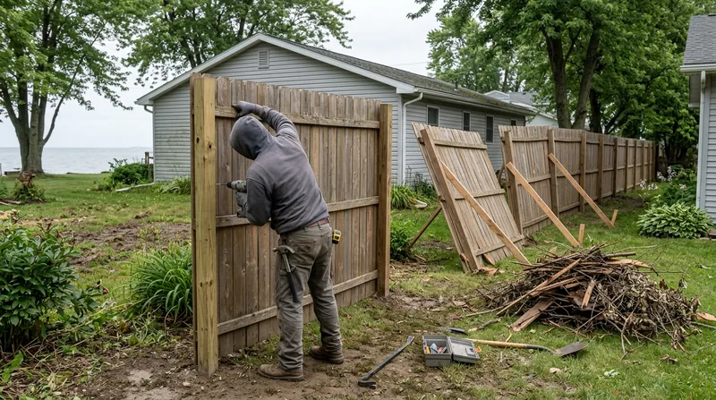 Storm Damage Fence Repair Toledo